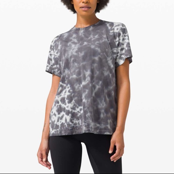 lululemon athletica Tops - Lululemon all yours tie dye marmoleado gray short sleeve t shirt size 4